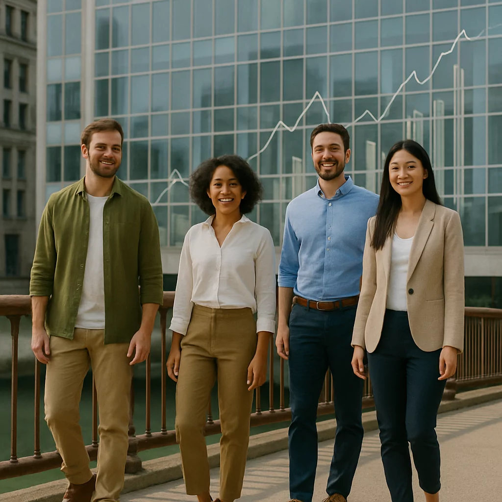 image1 A group in casual attire walking
